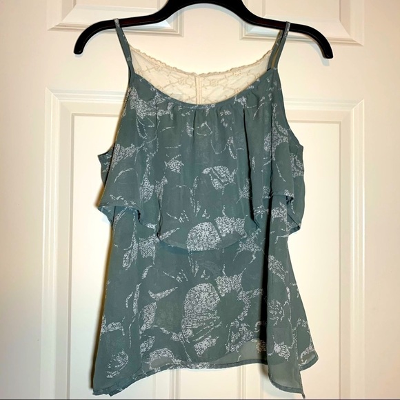 KIRRA ruffle, lace, and floral boho style tank top - Picture 1 of 9
